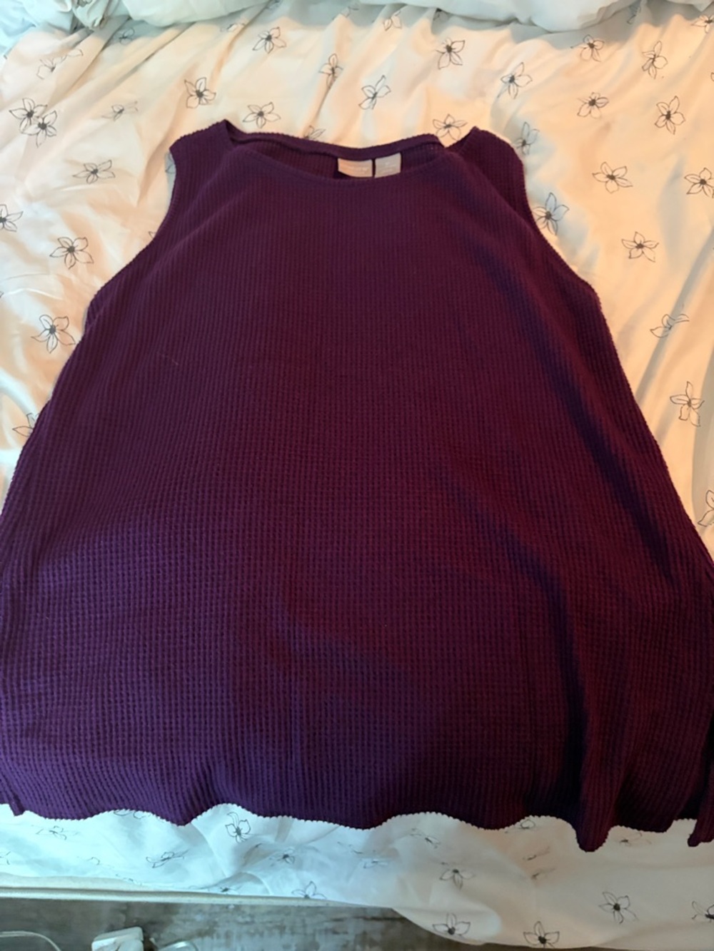 Chico's Textured Sleeveless Tank Top - Deep Plum